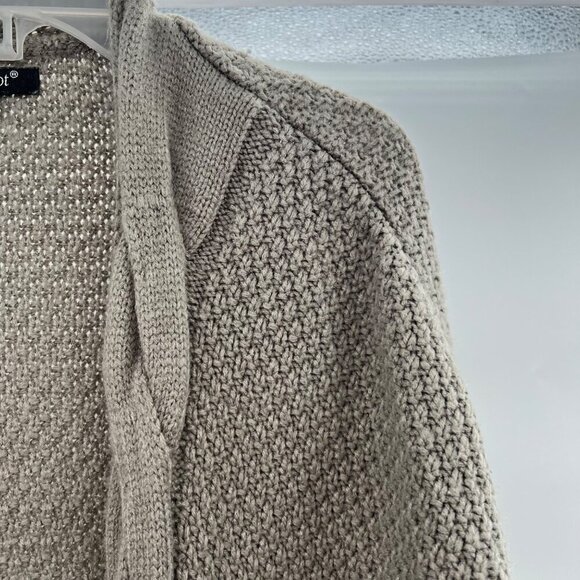 OmicGot Women's Knit Open Front Cardigan Long Sleeve Gray Size Medium - Picture 3 of 9